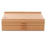 4 Drawer Wooden Artist Storage Box for Supplies