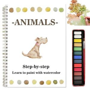 Watercolor Nature Scenes Workbook and Painting Kit