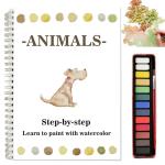 Watercolor Nature Scenes Workbook and Painting Kit