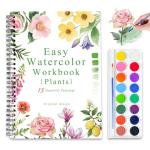 Watercolor Workbook Set for Beginners with 16 Colors