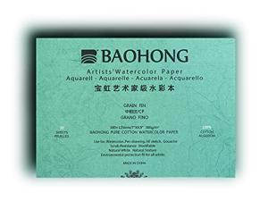 BAOHONG 100% Cotton Watercolor Paper Block