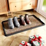 Stylish Waterproof Rubber Shoe Mat for Entryway
