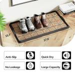 Stylish Waterproof Rubber Shoe Mat for Entryway
