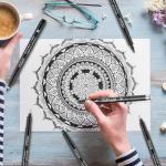 YISAN 12 Black Fineliner Art Pens Set