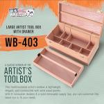 Multi-Function Wooden Artist Supply Box with Tray