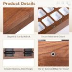 Portable Wooden Watercolor Set with 24 Wells