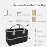 Cupohus Art Organizer Tote Bag with Pockets