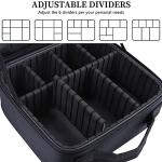 Portable Artist Makeup Organizer with Adjustable Dividers