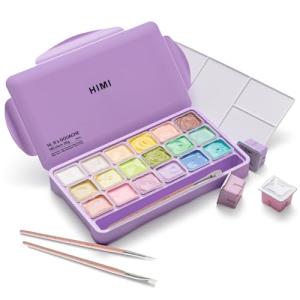 HIMI 18-Color Gouache Paint Set, Non-Toxic