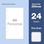 A6 Watercolor Travel Set with Embroidered Journal