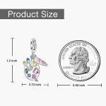 Sterling Silver Artists Palette Dangle Charm