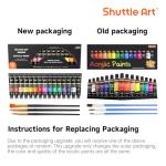 Shuttle Art Acrylic Paint Set - 15 Rich Colors
