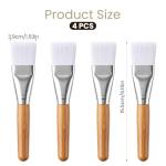 4 Pack Flat Paint Brushes for Acrylics and Oils