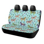 Floral Horse Art Car Seat Cover for Back Seats