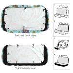 Floral Horse Art Car Seat Cover for Back Seats