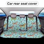 Floral Horse Art Car Seat Cover for Back Seats