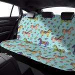 Floral Horse Art Car Seat Cover for Back Seats