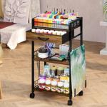 Homsorout 3-Tier Rolling Cart for Art Supplies