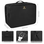 Relavel Extra Large Makeup Case with Brush Holder