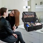 Relavel Extra Large Makeup Case with Brush Holder