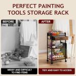Homsorout 3-Tier Rolling Cart for Art Supplies