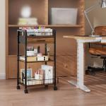 Homsorout 3-Tier Rolling Cart for Art Supplies