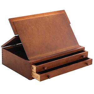 Walnut 2-Drawer Artist Tool Supply Box