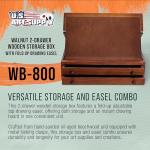 Walnut 2-Drawer Artist Tool Supply Box