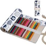Cat Pattern Roll-Up Pencil Case for Artists
