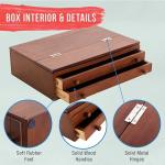 Walnut 2-Drawer Artist Tool Supply Box