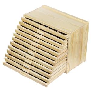 Vencer 12-Drawer Pine Art Supply Organizer Box