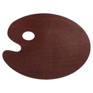 BENECREAT Oval Wooden Palette with Thumb Hole