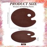 BENECREAT Oval Wooden Palette with Thumb Hole