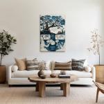 World Language Families Map Canvas Art Print 20x30