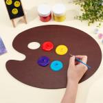 BENECREAT Oval Wooden Palette with Thumb Hole