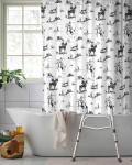 Cowboy Shower Curtain with Vintage Horse Design