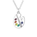 Colorful Artist Paint Palette Jewelry Set