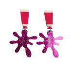 Colorful Acrylic Paint Palette Charm Drop Earrings