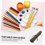 Canvas Brush Roll Organizer for Easy Travel