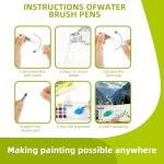 Mini Watercolor Travel Set with Sketchbook and Brushes