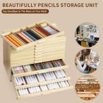 Vencer 12-Drawer Pine Art Supply Organizer Box