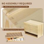 Vencer 12-Drawer Pine Art Supply Organizer Box