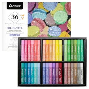 Artecho 36-Color Macaron Oil Pastels Set