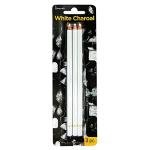 Brusarth White Charcoal Pencils Set - 3 Pieces