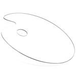 Clear Acrylic Oval Paint Palette for Mixing