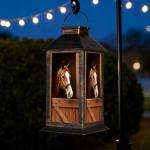 3D Horse Wooden Solar Lantern for Outdoor Decor