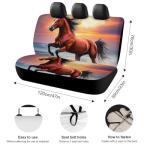 Blue Collar Pet Car Seat Cover with Horse Art