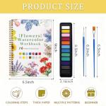 Watercolor Workbook: Flowers Painting Kit for Kids