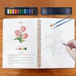 Watercolor Workbook: Flowers Painting Kit for Kids
