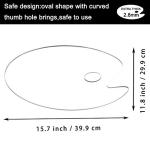 Clear Acrylic Oval Paint Palette for Mixing